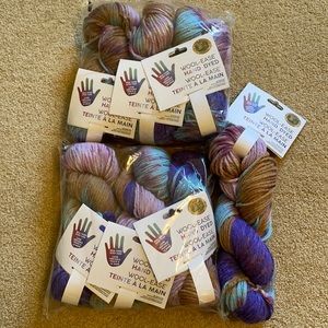 Lion Brand Wool ease hand dyed yarn